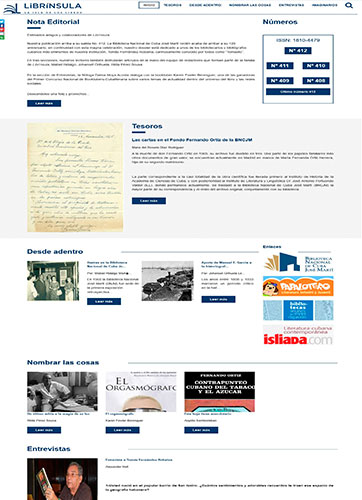 Foto de la portada del sitio Librinsula, la isla de los libros